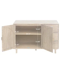 2 Door 3 Drawer Cabinet, Suitable For Bedroom, Living Room, Study