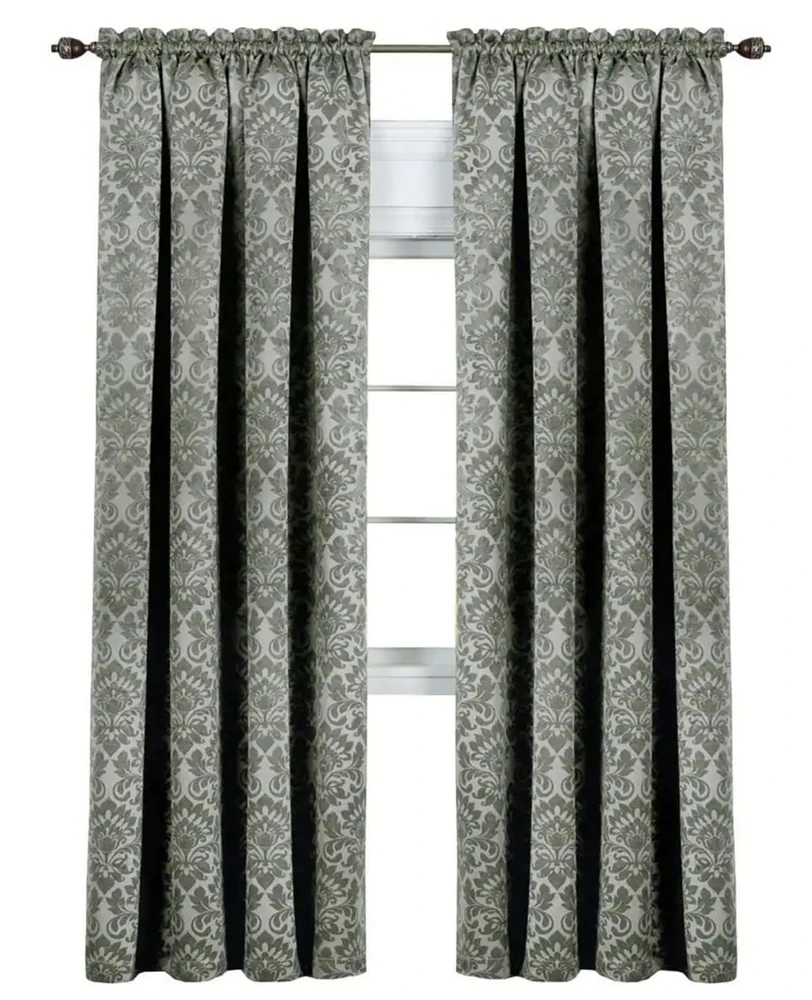 Kate Aurora Royal Living 2 Piece Curtain Panels - 84 in. Long Taupe
