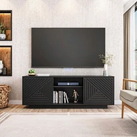 Streamdale Furniture Modern Tv Stand For TVs Up To 70", Black