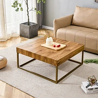 Streamdale Furniture Rectangular coffee table and dining table for restaurants and living rooms, 31.5"x31.5"x14.37"