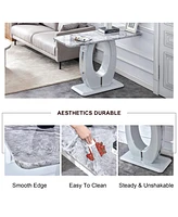 Minimalist Gray Mdf Bar Table 47.2" Rectangular