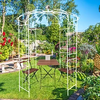 White Birdcage Shape Wedding Pergola - 81.3" X 114.2"