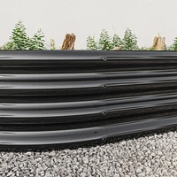 Large Metal Oval Raised Garden Bed