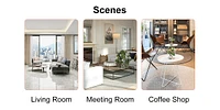 Rectangular modern coffee table with tempered glass top and white Mdf legs, perfect for living room