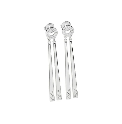 Lucy Quartermaine Silver 2 linea Drop Earrings