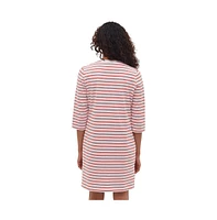 Bench Dna Women's Mab Striped 3/4 Sleeve Dress