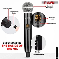 5 Core Wireless Microphone Vhf Professional Dynamic Microphone Handheld Microfonos Portable Inalambricos Cordless Mic System