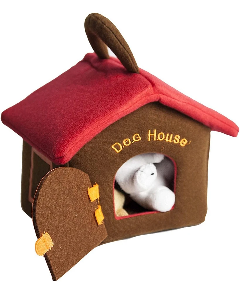 Kovot Plush Pet Puppies with Interactive Barking Sounds and Carrier Dog House