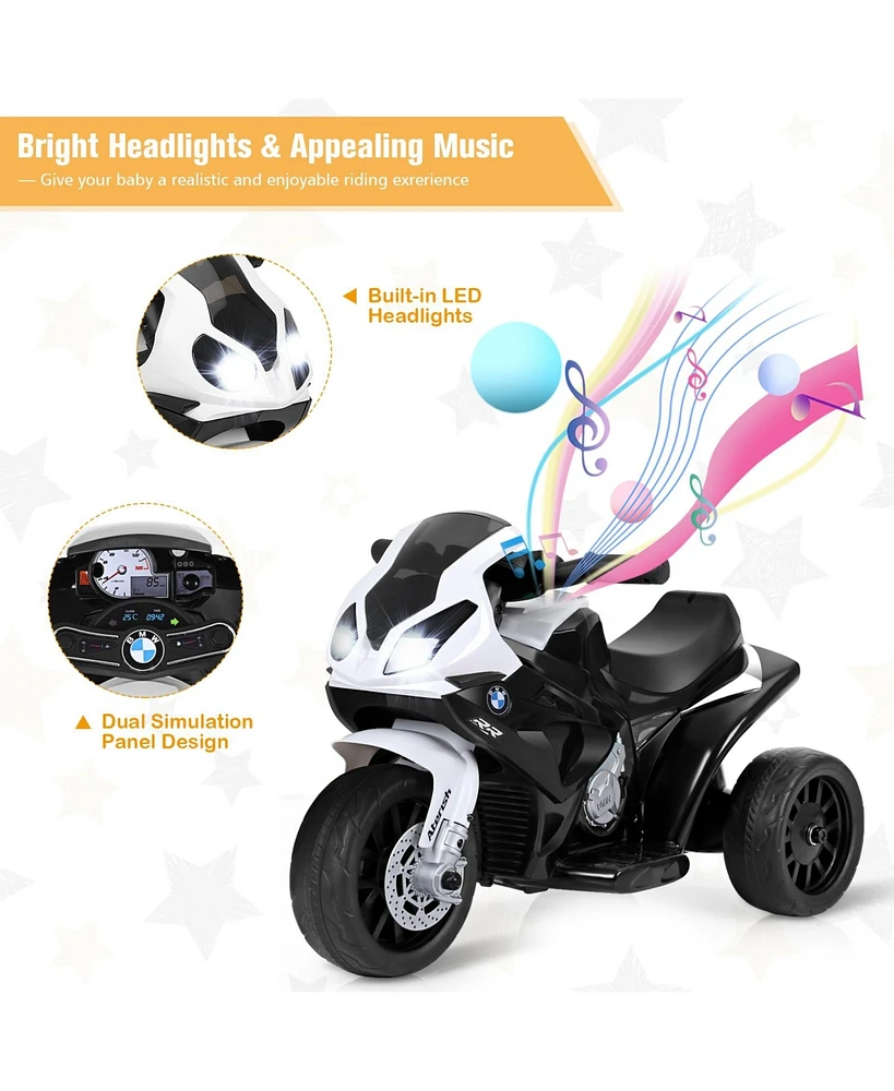 Slickblue 6V Kids 3 Wheels Riding Bmw Licensed Electric Motorcycle