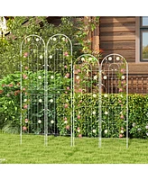 Slickblue 4 Pack 71 x 20 Inches Metal Garden Trellis for Climbing Plants