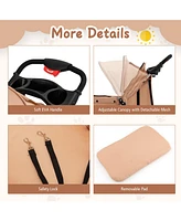 Pet Stroller Folding with Storage Basket and Adjustable Canopy – Easy to Maneuver Dog