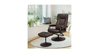 Slickblue Recliner Chair Swivel Armchair Lounge-Brown