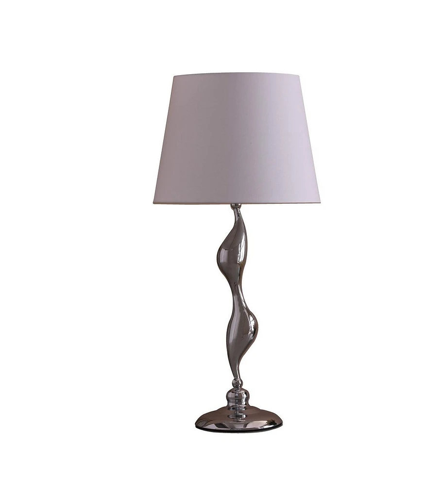 Simplie Fun 24-Inch Art Deco Silhouette Silver Table Lamp