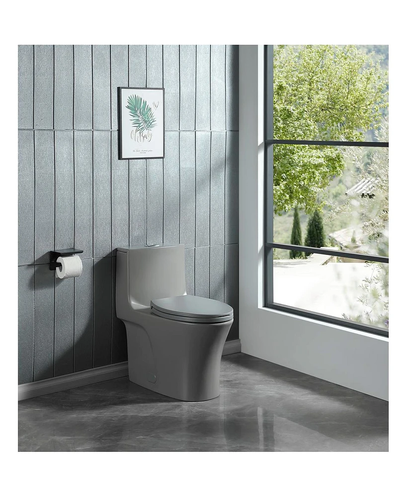 Streamdale Furniture Dual Flush 1-Piece Elongated Toilet