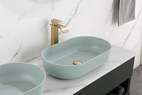 Modern Oval 24" X 14" Above Bathroom Vessel Sink, Bathroom Sink For Lavatory Vanity Cabinet