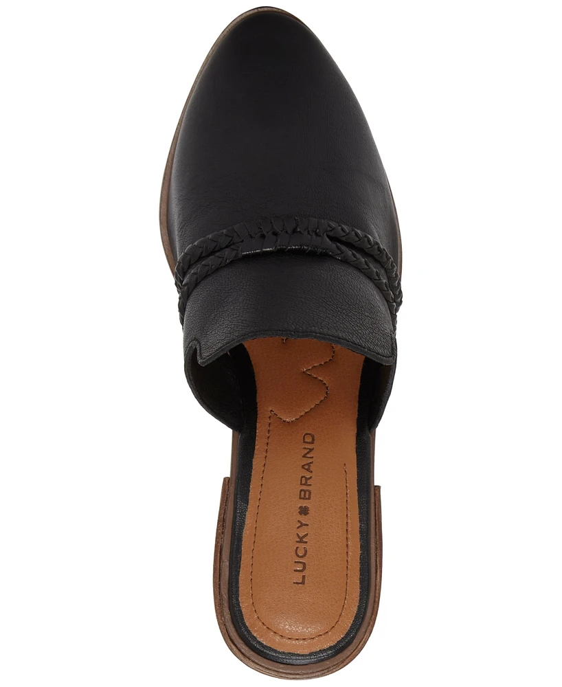 Lucky Brand Women's Marisole Braided Block-Heel Clog Mules