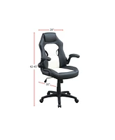 Streamdale Furniture Adjustable Height Executive Office Chair, Black And White