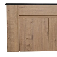 30 Inch Bathroom Vanity With Black Ceramic Basin And Adjust Open Shelf