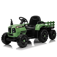 Streamdale Furniture 12V Battery Powered Ride On Tractor With Trailer