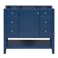 Streamdale Furniture 36" Bathroom Vanity Without Sink, Cabinet Base Only, One Cabinet And Three Drawers