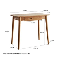Solid Wood Computer Desk - 80x50 cm