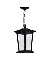 Cwi Lighting 14.8" Metal Leawood 1 Light Outdoor Hanging Light