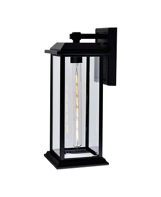 Cwi Lighting 16.4" Metal Blackbridge 1 Light Outdoor Wall Lantern