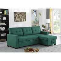 Streamdale Furniture Upholstered Pull Out Sectional Sofa With Chaise