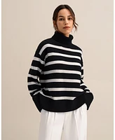 Lilysilk Women's The Tarra Stripe Sweater