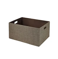 Home Outfitters S/3 Faux Linen Covered Cardboard Rect Storage Bins