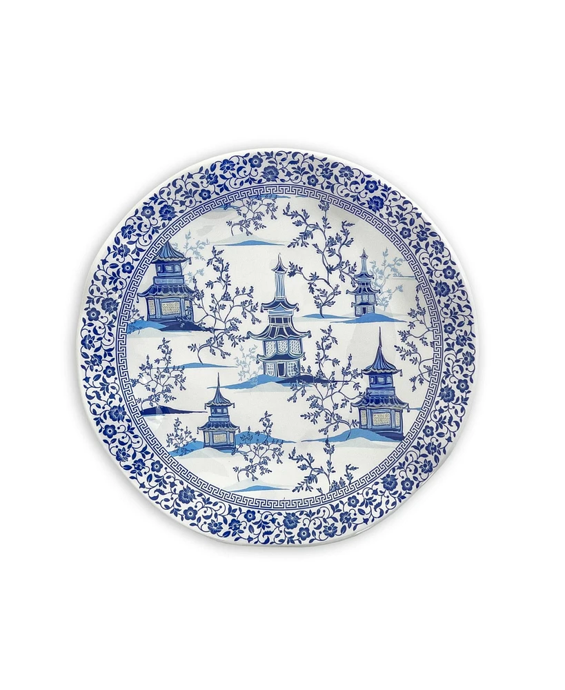 Q Squared Pagoda Dinner Plates, Set of 4