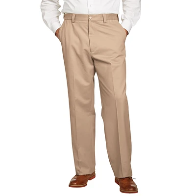 KingSize Big & Tall Relaxed Fit Wrinkle-Free Expandable Waist Plain Front Pants
