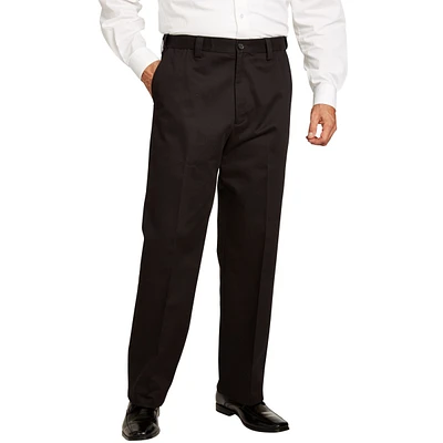 KingSize Men's Big & Tall Relaxed Fit Wrinkle-Free Expandable Waist Plain Front Pants