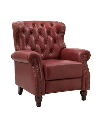 Hulala Home Arnold Transitional Recliner With Nailhead Trim