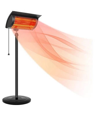 Simplie Fun Outdoor Standing Heater with Overheat Protection, 750with 1500W