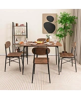 5-Piece Dining Table Set for 4 Modern Kitchen Dining Room Furniture Set