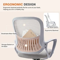 Mesh Home Office Chair with Fixed Armrest