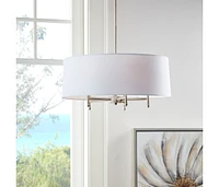 Presidio 5-Light White Drum Shade Chandelier