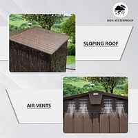 Metal Outdoor Storage Shed 8.2' x 6.2' with Double Doors