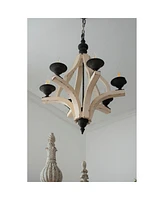 Streamdale Furniture Adjustable Light Wood Chandelier - Bulb Not Included