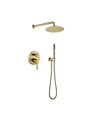 Streamdale Furniture Brushed Gold Wall Mounted Shower System