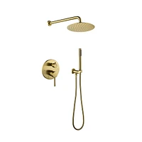 Streamdale Furniture Brushed Gold Wall Mounted Shower System