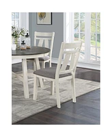 Streamdale Furniture Dining Room Furniture Set Of 2 Chairs Fabric Cushion Seat Clean Lines Side Chairs