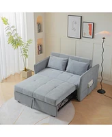 Simplie Fun Chenille Fabric Pull-Out Sofa Bed