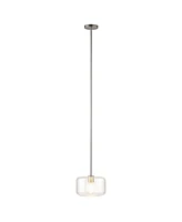 Hudson & Canal Channing 11" Wide Pendant with Glass Shade