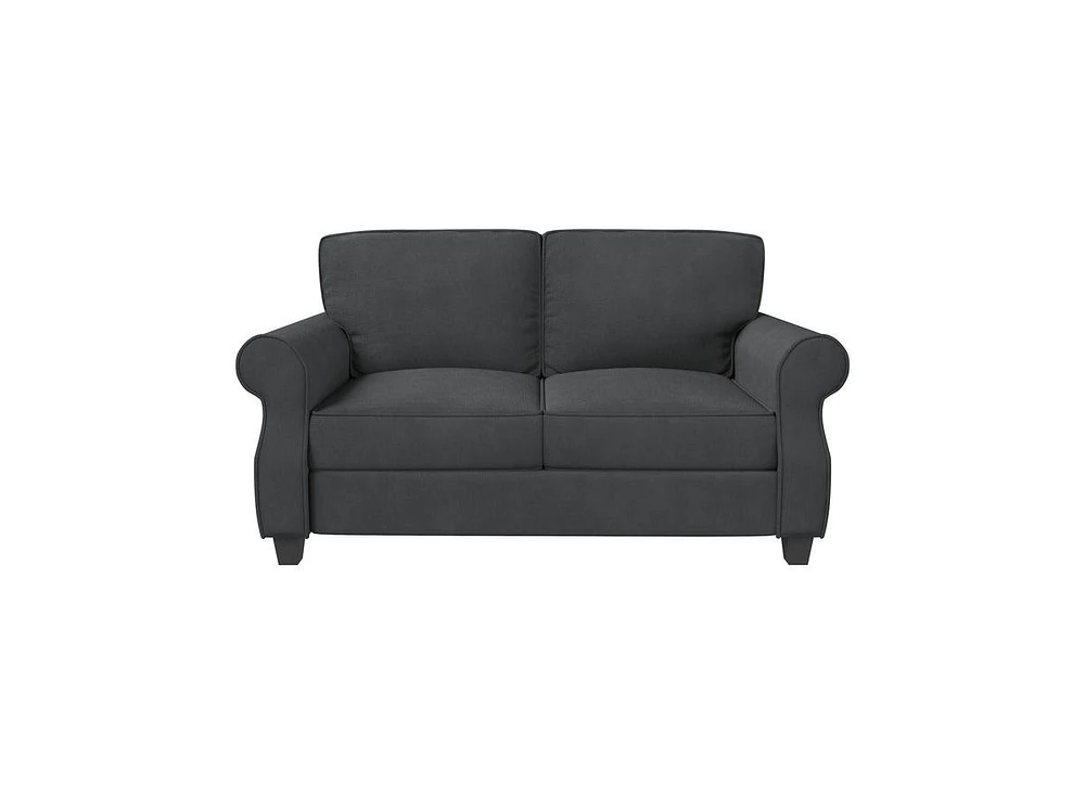 Streamdale Furniture Modern Grey 2 Seater Sofa with Solid Wood Frame