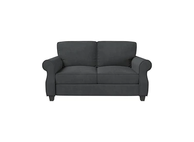 Streamdale Furniture Modern Grey 2 Seater Sofa with Solid Wood Frame