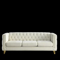 3 Seater + 2 Seater Combination Sofa.Beige Velv
