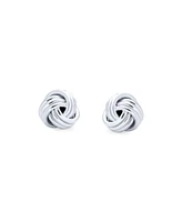 Bling Jewelry Solid Double Sided Twist Love Knot Woven Braided French Style Fixed Bar Backing Shirt Cufflinks Executive Groom Gift Sterling Silver