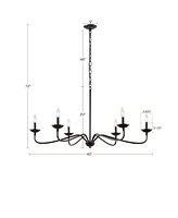 Streamdale Furniture Brighton 6-Light Farmhouse Metal Chandelier